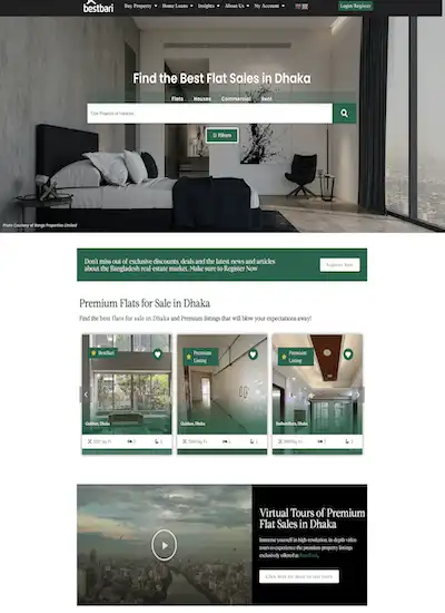 BestBari – Real Estate Marketplace in Dhaka Custom website project for BestBari – Real Estate Marketplace in Dhaka by Web Solution Hub