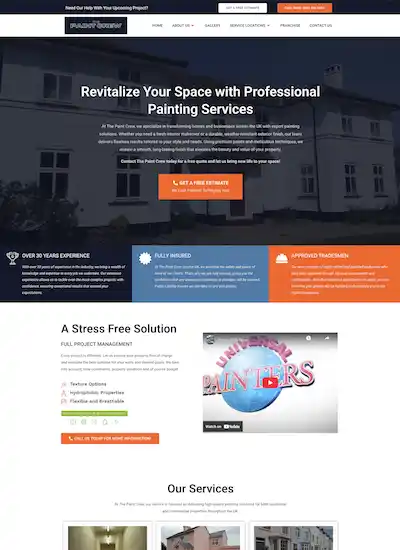 The Paint Crew – Premium Painting Services Website Custom website project for Premium Painting Services Website by Web Solution Hub